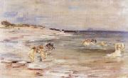 William Mctaggart Bathing Girls,White Bay Cantire(Scotland) oil painting
